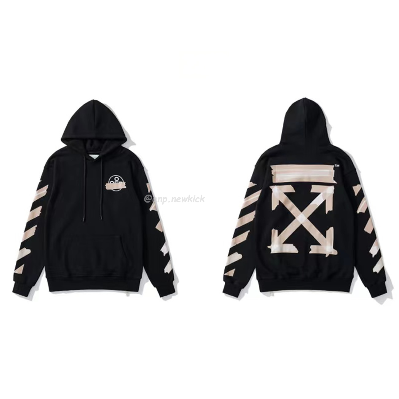 Off White Marker Hoodie Black Fuchsia Red Beige (12) - www.newkick.vip